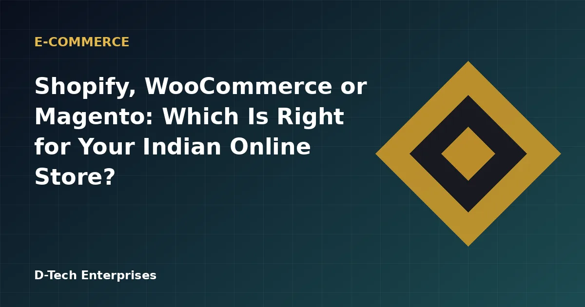 Shopify, WooCommerce or Magento: Which Is Right for Your Indian Online Store?